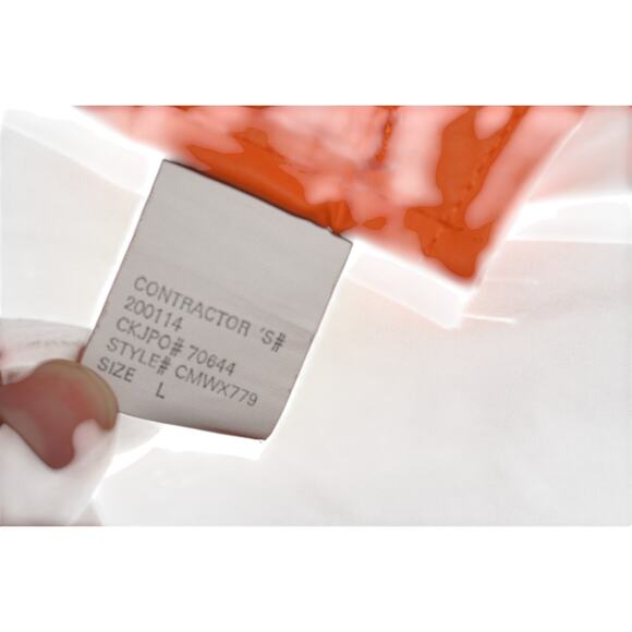 Vintage 90s Calvin Klein Jeans CK Logo Coach Jacket Orange Windbreaker Size L - Picture 8 of 14